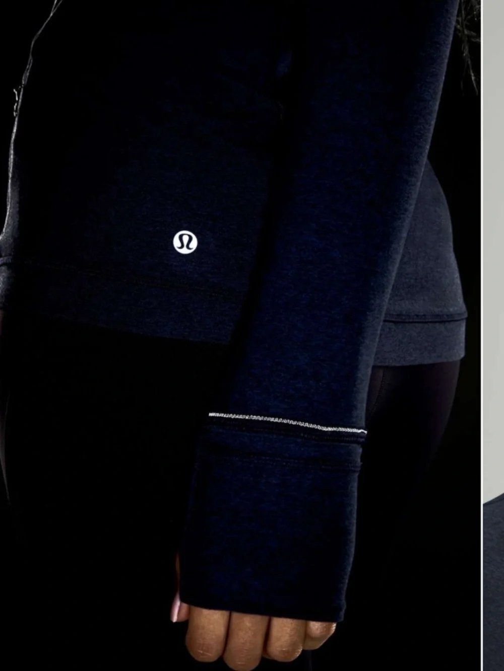 Lululemon Its Rulu Run Long Sleeve Shirt Heathered True Navy/Black